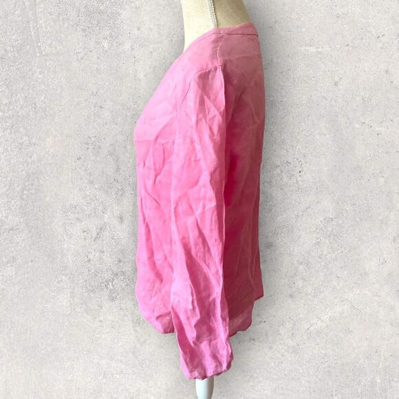 Theory | EUC Women’s Pink Linen Blend Tunic Blouse Size M - Picture 2 of 5